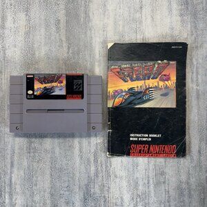 F-Zero (SNES Super Nintendo) Game w/ Instruction Manual Booklet
